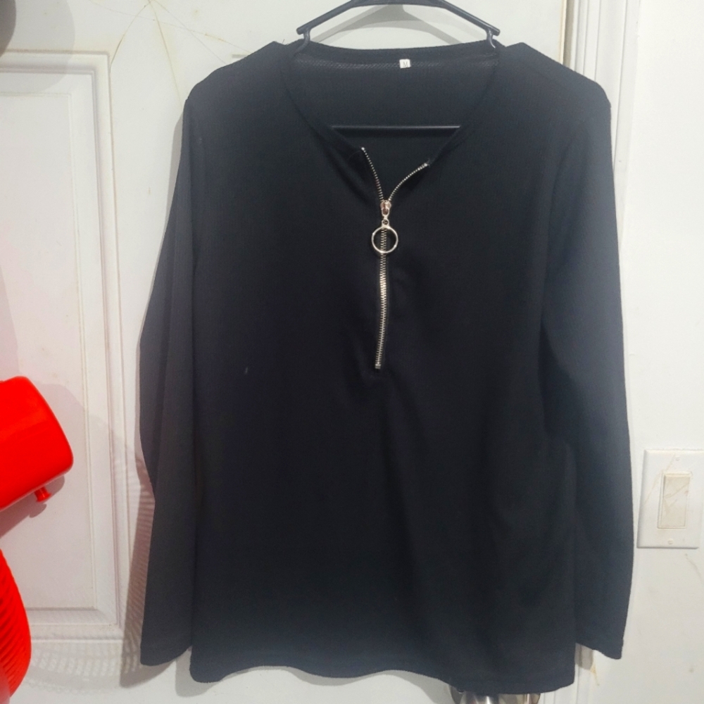 Black long sleeve top